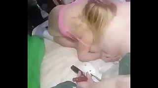LizT8M eating her husband TonyT8M 's Asshole as A atonement for disobedience.  She accepts her punishment & gladly eats his Ass until she get chum around with annoy Cherry Fart in her mouth she so deserves.
